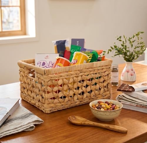 NAYA Set of 3M (11.6"x8,9"x6,9") Water Hyacinth Shelf Storage Baskets - Image 5