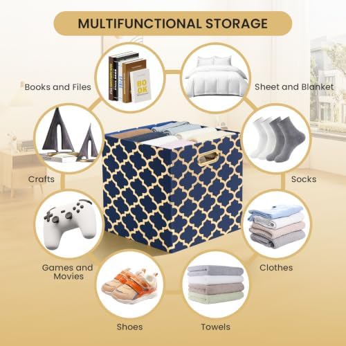 11x11x11 Storage Cube Bins, Collapsible Storage Bins Fabric Storage Cubes - Image 5