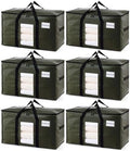 TAILI 6 Pack Green Extra Large Moving Bags,Storage Bag with Visible Window by TAILI