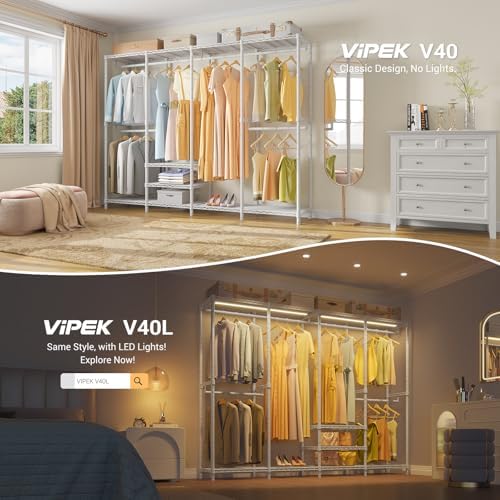 VIPEK V40 Heavy Duty Clothes Rack, Modular Closet System Clothing Rack - Image 3