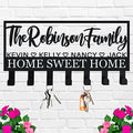 Personalized Family Name Key Holder, Entryway Key Rack, Last Name Key Holder for Wall by HRZSIGNFC