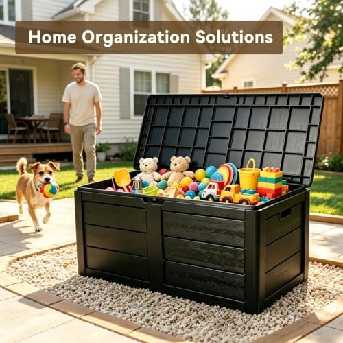 70 Gallon Deck Box, Outdoor Storage Box Waterproof, Patio Storage - Image 2