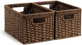 StorageWorks Rectangular Wicker Storage Baskets for Organizing, 2-Pack by StorageWorks