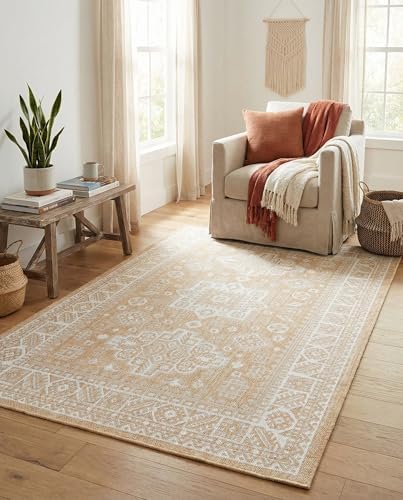Rugs.com - Outdoor Aztec Rug – 4' 1 x 6' 1 Natural Washable Indoor/Outdoor Rug – Weather Resistant Area Rug for Patios, Decks, Porches, and Entryways - Image 5