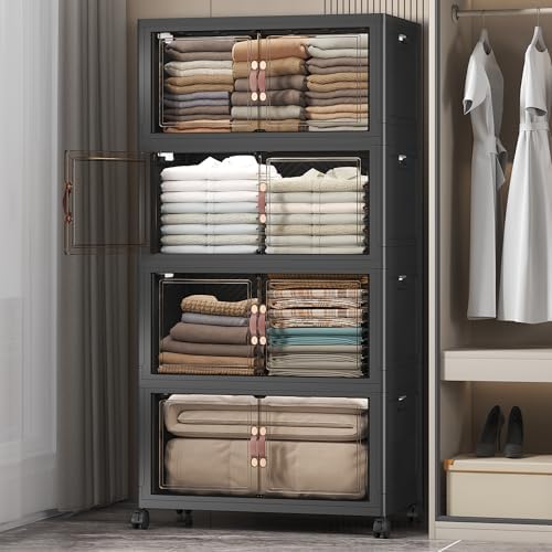 UAMFURI Stackable Storage Bins, 480QT Collapsible Drawers with 1 Lid by UAMFURIDirect
