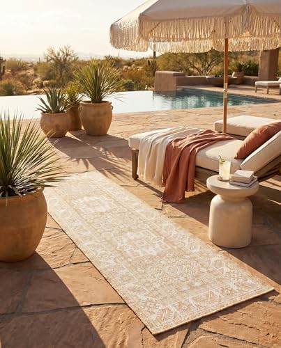 Rugs.com - Outdoor Aztec Rug – 6 Ft Runner Natural Indoor/Outdoor Rug – Flatweave Washable Runner for Patios, Decks, and Porches - Image 6