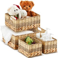 Suzile 4 Pack Wicker Storage Baskets, Water Hyacinth Seagrass, L M S by Suzile