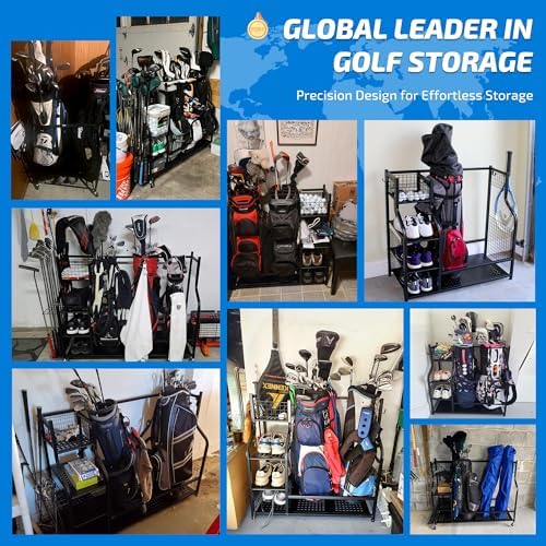 PLKOW Golf Bag Storage for Garage, Golf Equipment Organizer Rack - Image 2