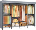 ULIFHOME H41C Clothes Rack with Cover, Covered Clothing Rack Heavy Duty by UlifHome