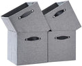 Cube Storage Bins | 13"x15"x13", Dim Gray, 4 Pack by FABINADO