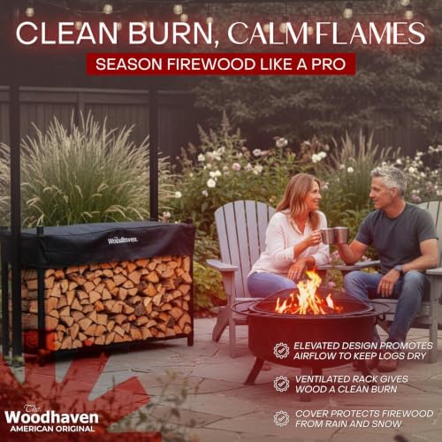 Woodhaven 6-Foot Raised Firewood Rack with Cover, 1/3 Cord | Made in USA - Image 5