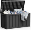 Mars Villa Deck Box, Outdoor Storage Box Waterproof, 150 Gallon, Black by MarsVilla