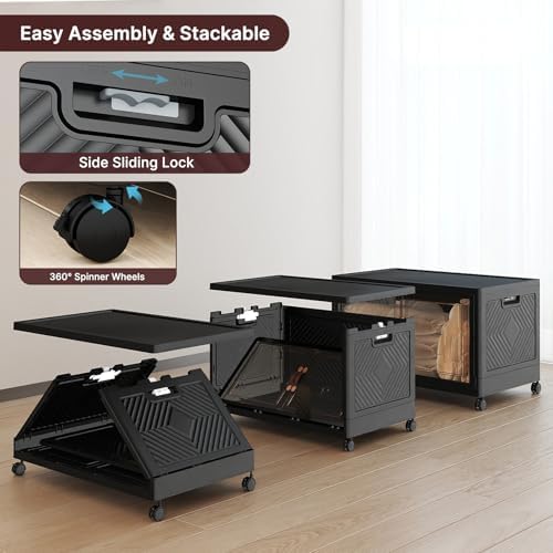 UAMFURI Stackable Storage Bins with Lids, 180QT Lockable Storage Cabinet - Image 4