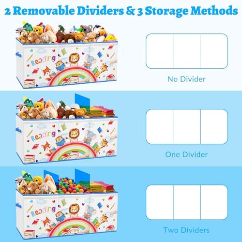decalsweet Large Toy Box Collapsible Chest Organizer with Flip Lid for Kids - Image 5