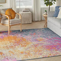 Nourison Home Passion Abstract Sunburst 7'10'' x Square Area-Rug, Easy-Cleaning, Non Shedding, Bed Room, Living Room, Dining Room, Kitchen (8 Square) by NourisonHome