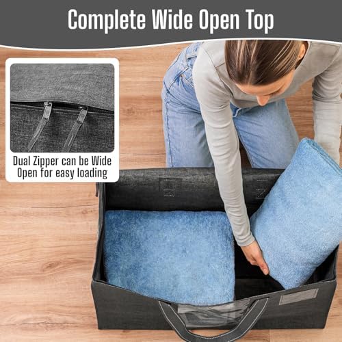 VENO Moving Bags, Wide Open Top, Clear Window, Gray, 8 Pack - Image 3
