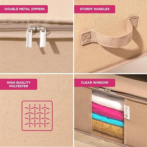 Cedar Clothes Storage Bag Organizer, Protects From Moths, Set of 2, Beige - Image 4