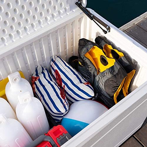 LIFETIME Outdoor Storage Deck Box, 130 Gallon, Arctic White, Lockable, UV-Protected, for Decks and Marine Docks - Image 5