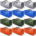 Cosy Family 12 Pack Heavy Duty Moving Bags with Backpack Straps - Strong Handles & Zippers, Storage Totes For Space Saving, Fold Flat, Alternative to Moving Box (X-Large-Set of 12, Multicolored) by Cosy+Family
