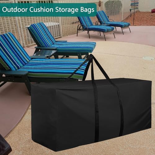177 Gallon Outdoor Cushion Storage Bag 68 inch, 2Pack, 68"L x 30"W x 20"H - Image 7
