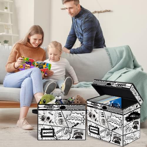 10 Pack Collection Comic Book Storage Boxes, Protector Organizer 15.8" X 7.8" X 11.8" Collapsible Short Box Holds 160-180 Comic Book Heavy Duty Bin Container Holder Shelf - Image 6