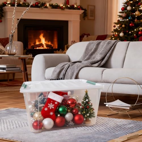 85 Qt Clear Plastic Storage Bins with Latching Lids, 4-Pack - Image 6