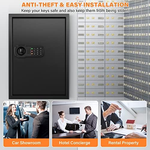144 Keys Anti-Theft Fireproof Key Cabinet Wall Mount with Combination Lock - Image 6