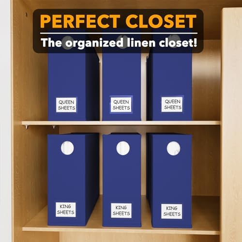 SpaceAid 6 Pack Bed Sheet Organizers and Storage, Foldable Sheet Organizer with Window for Linen Closet, Set Folder Keeper for Queen & King Size Bedding Storage (Navy Blue) - Image 5