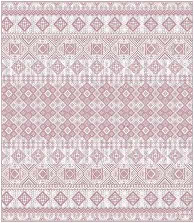 Gertmenian Indoor Outdoor Bohemian Area Rug - 8x10 Large, Fade Resistant, Ideal for High Traffic in Living Room, Bedroom, Patio - Moroccan, Pink, 27111 by Gertmenian