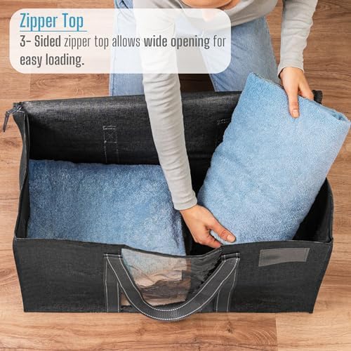 VENO 10 Pack Heavy Duty Moving Bags w/Clear Window,Extra Large Storage Bag - Image 5