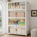 1136QT Extra Large Stackable Storage Bins with Lids & Wheels & Door, by VNVTO
