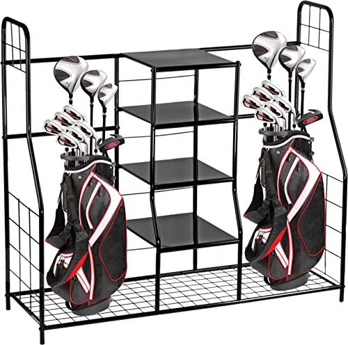 Home-it Golf Organizer Extra Large - Golf Bag Sports Dual Storage Organizer, Perfect for Golfing Bags, Clubs, Balls, Gadgets, Accessories & Equipment, Golf Organizer Rack for Garage and Basement - Image 3