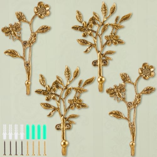 4 Pack Vintage Bird Hooks for Wall Decorative Hooks,5.5 to 6.1 in by Unknown