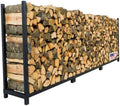 Woodhaven 12-foot Brown Firewood Rack – Made in USA – 3/4 Cord Raised Lumber Storage Rack – Keeps Wood Dry & Ready – Heavy-Duty Steel, Lifetime Structural Warranty (Without Cover) by Woodhaven