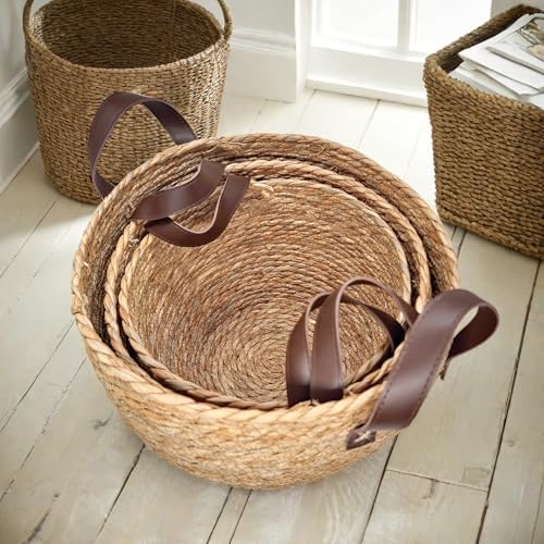 GIB Round Seagrass Storage Baskets Woven Wicker Planter Baskets for Decor - Image 6