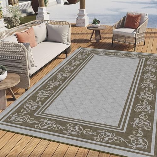 EEZ RV Products 9ft x18ft Vine Brown Heavy Duty Reversible/Durable Outdoor RV Mats Come with Large Storage Bag & 6 Sets of Stakes and Washer - Image 5