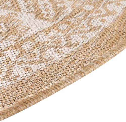 Rugs.com - Outdoor Aztec Rug – 3' 1 x 5' 3 Oval Natural Indoor/Outdoor Rug – Weather Resistant Flatweave for Patio, Deck, and Porch - Image 7