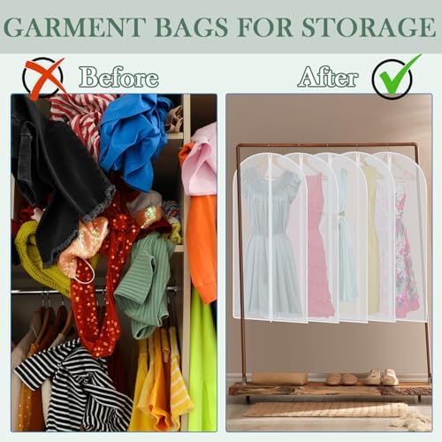 Amylove 40 Pcs 40" Suit Garment Bags for Closet Storage and Travel - Image 4