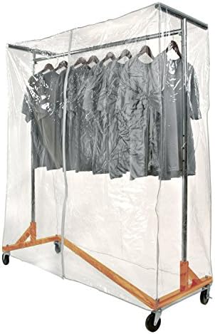 Z Rack Complete with Cover Supports & Clear Vinyl Cover by Only+Garment+Racks