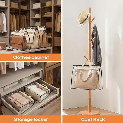 12 Pack Clear Handbag Storage Organizer, 4 Assorted Sizes - Image 7