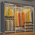 VIPEK V5LC Garment Rack Heavy Duty Covered with Dimmable LED Lights, 3000K Warm White, Portable Closet Wardrobe Freestanding for Hanging Clothes, with Grey Cover by VIPEK