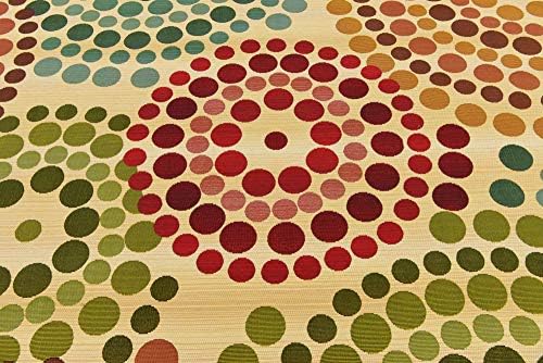 Unique Loom Outdoor Modern Collection Area Rug - Spark (10' x 12' 2" Rectangle, Beige/ Burgundy) - Image 5