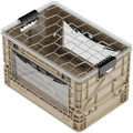 SIDIO Collapsible Storage Bin with Lid & Dividers, Tan by Sidio