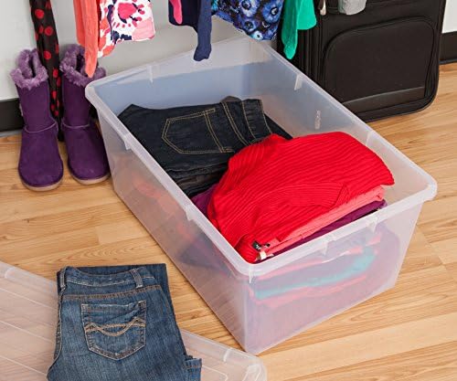 IRIS USA 5-Pack 68 Qt Stackable Storage Bins with Lids, Clear - Image 5