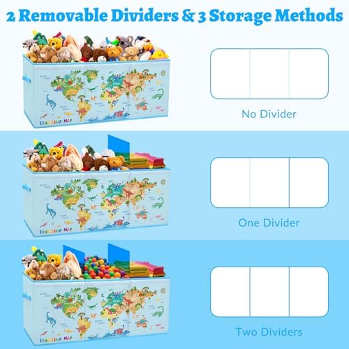 decalsweet Large Toy Box Collapsible Chest Organizer with Flip Lid for Kids - Image 7
