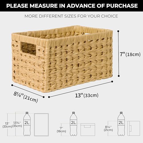 GRANNY SAYS Wicker Storage Baskets, Waterproof Woven Baskets, 2-Pack - Image 3