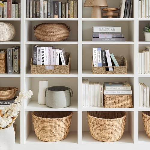 StorageWorks Pantry Baskets for Organizing, Seagrass Storage Baskets,2-Pack - Image 4