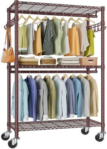 VIPEK R2 Plus Heavy Duty Clothing Rack Rolling Closet for Hanging Clothes by VIPEK