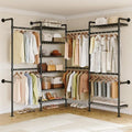 ONBRILL L4 Wall Mounted Heavy Duty Corner Industrial Pipe Clothing Rack by ONBRILL