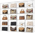 HBlife Purse Storage Organizer for Closet, Clear Stackable Handbag Display Case Box with Magnetic Door for Collectibles, Cosmetics, Women Heels and Toys, Large, 20 Pack by HBlife